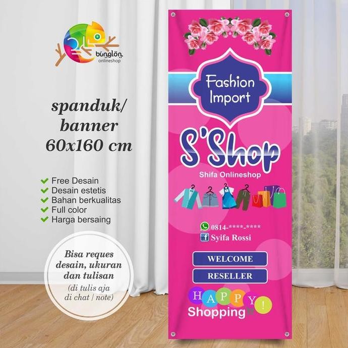 ready Spanduk, Banner Berdiri Toko Onlineshop toko olshop