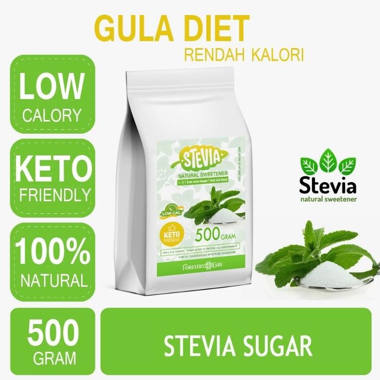 

Gula Stevia Bubuk Halus Stevia Sugar Powder Kemasan 500 Gram