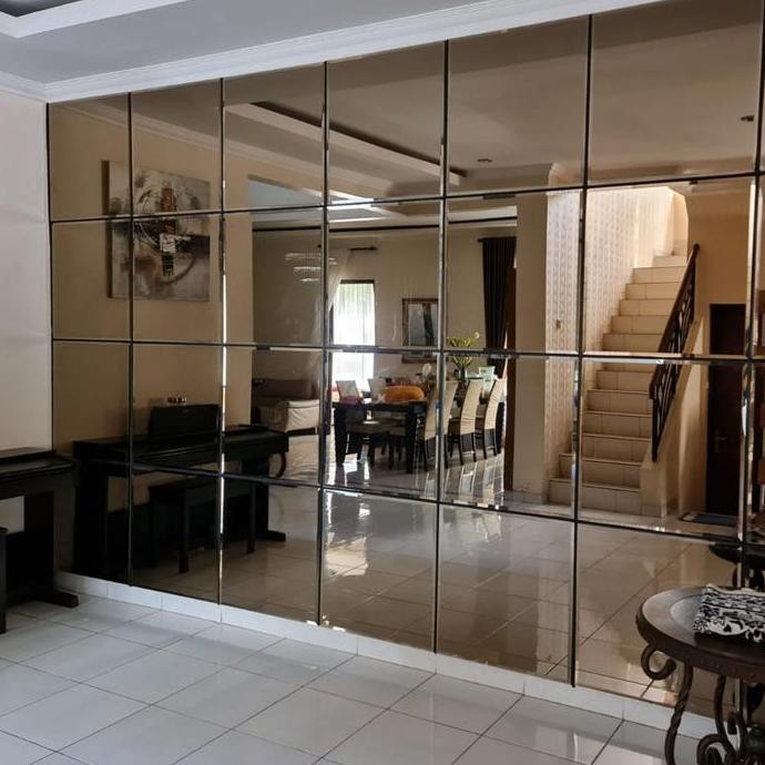 Kaca Cermin Dekorasi Dinding Bronze Mirror