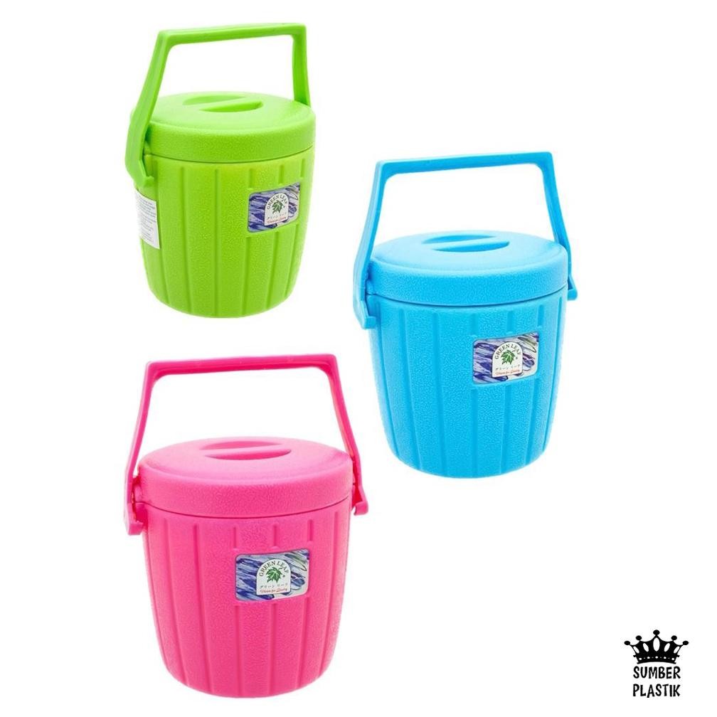 Berkualitas Green Leaf 1220 Rantang Tunggal THERMOS /Termos nasi/Termos ES Batu 1,3 Liter