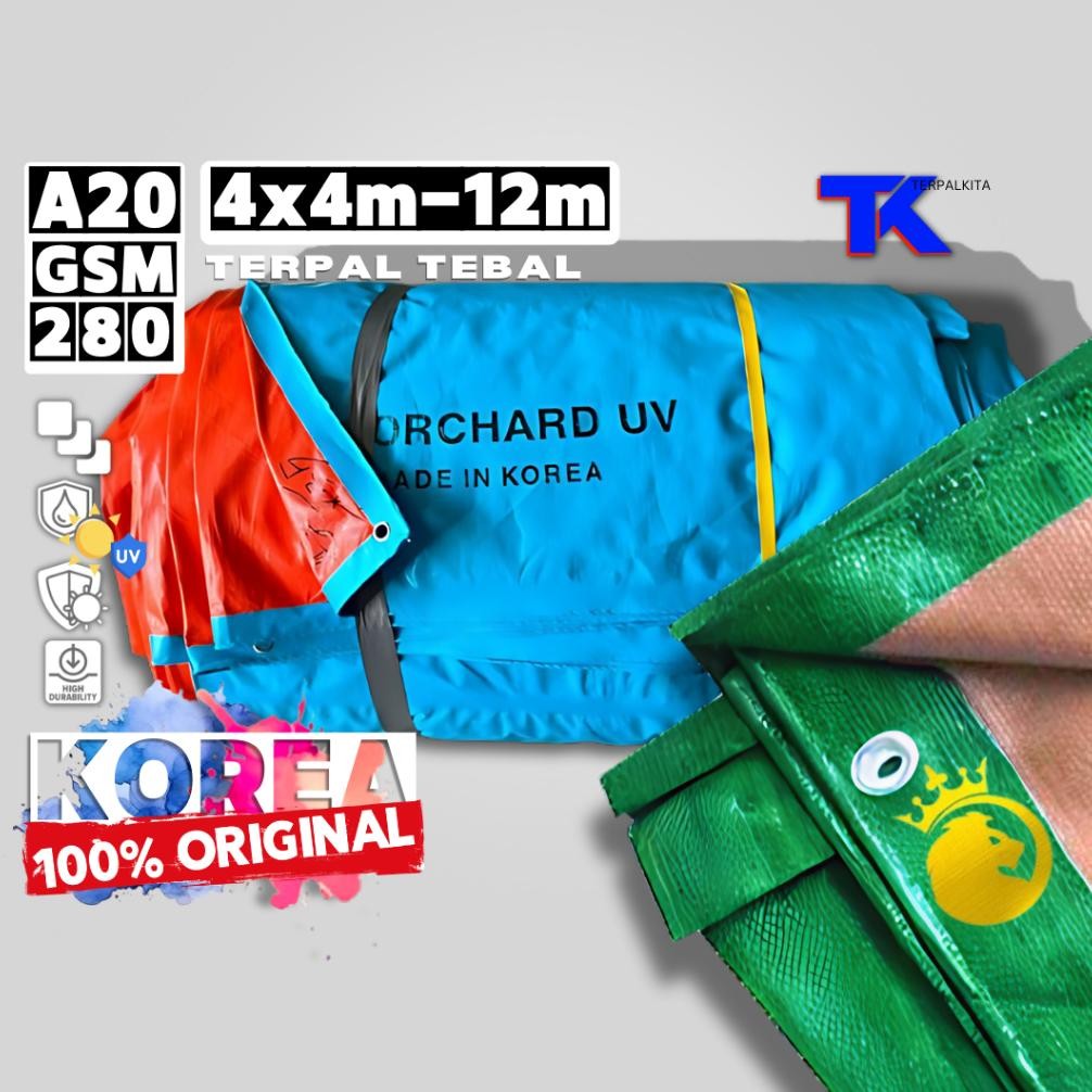 Terpalkita Terpal Anti Air Dan Panas 4X6 4X4 4X5 4X8 Meter Tebal A20 Uv Korea Plastik