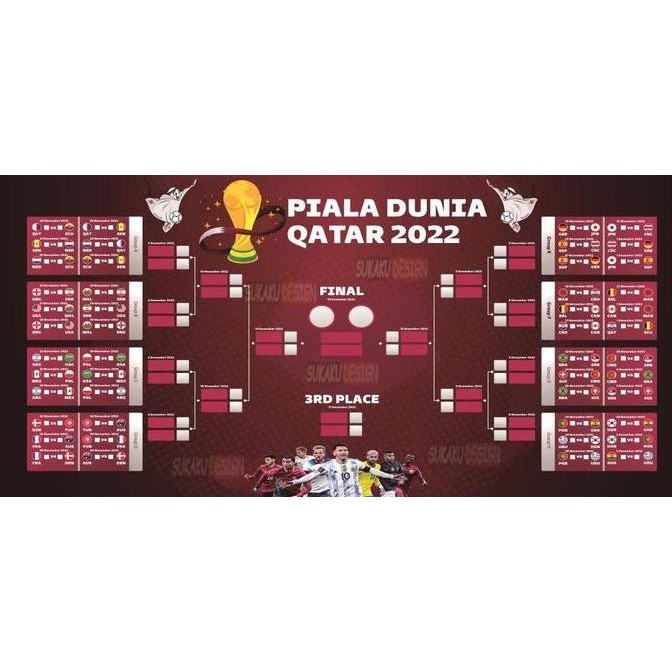 

ready BANNER / SPANDUK Jadwal Piala Dunia Qatar 2022 / Bisa COD