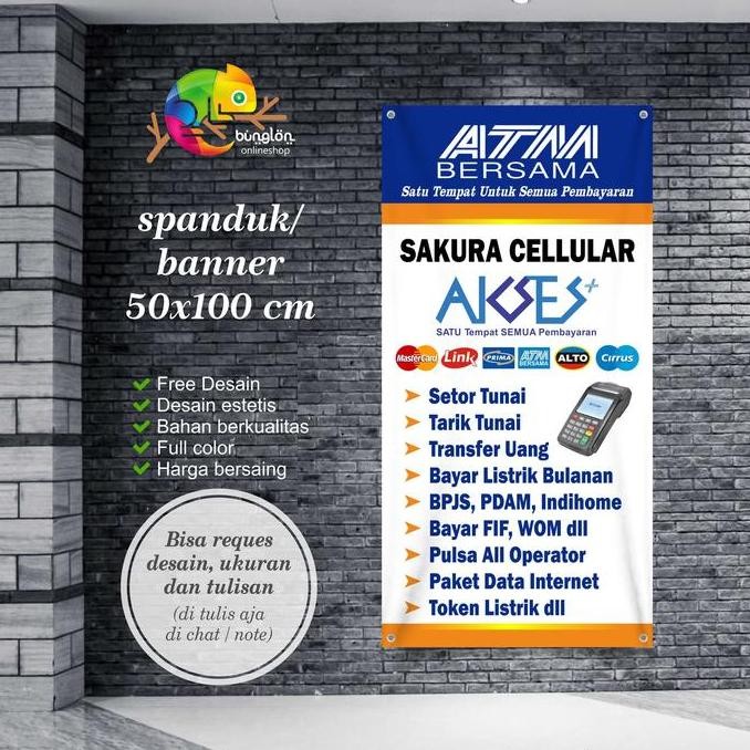 ready Spanduk, Banner Mini ATM Bersama Kecil