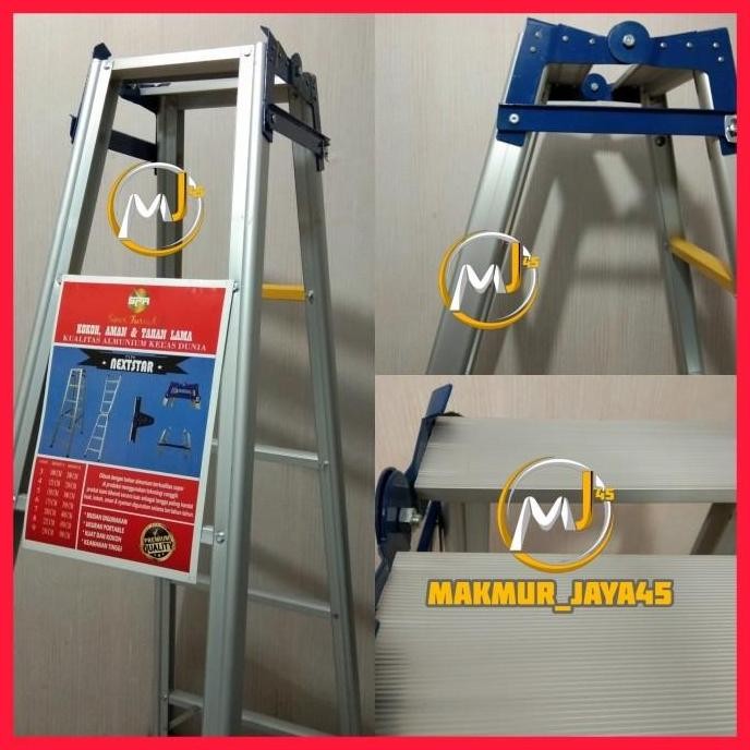 ready Tangga lipat | Tangga lipat aluminium | Tangga aluminium 150 cm - 2 m