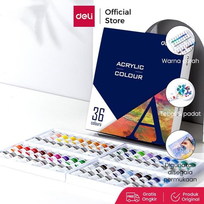 

TERBARU Deli Acrylic Paint/Cat Akrilik Anak 24/36C Dapat Ditulis Di Kain 7391X PROMO!