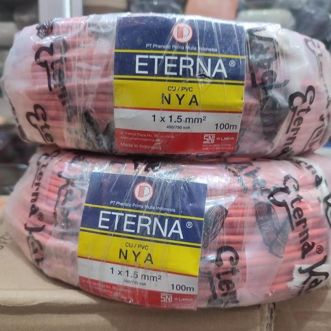Kabel Eterna Nya 1X1.5 Mm 100 Meter/Kabel Tunggal Eterna 1X1.5Mm 100 M
