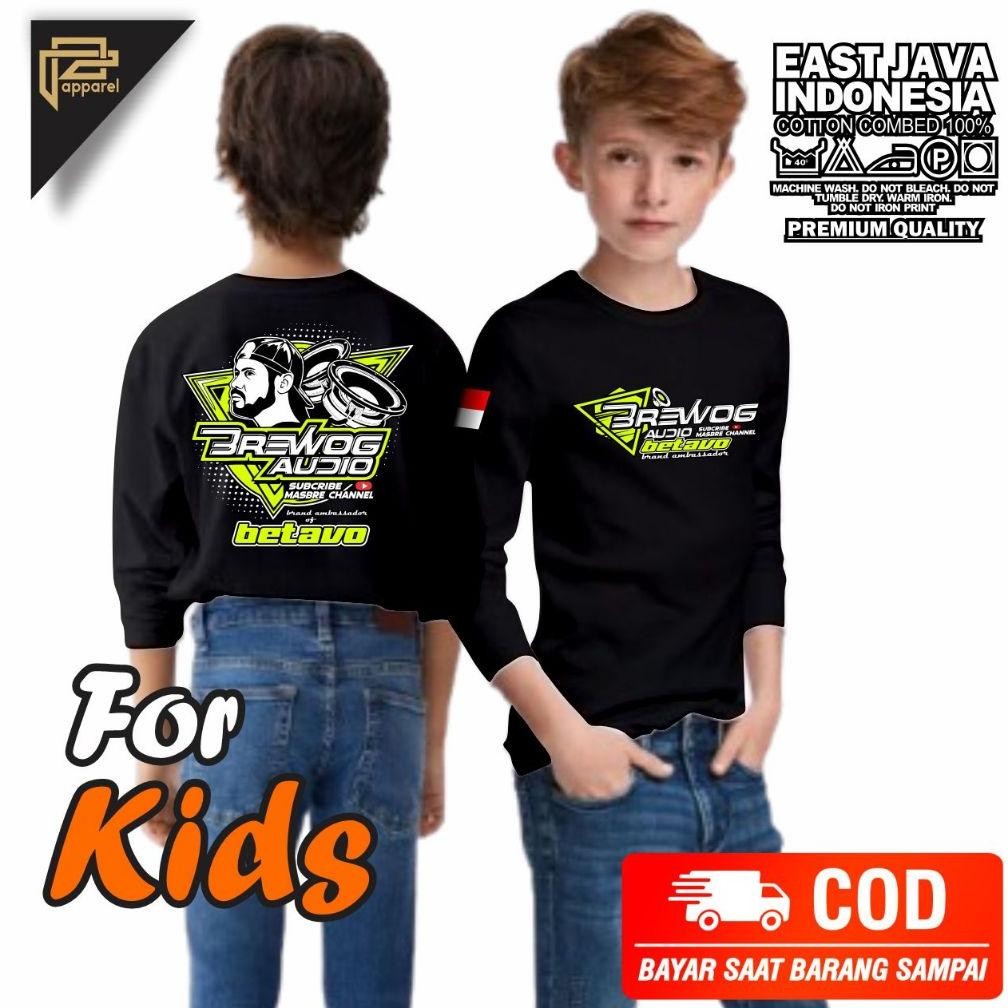 Promo Baju Anak Brewog Audio Lengan Panjang Sound System Bahan Adem