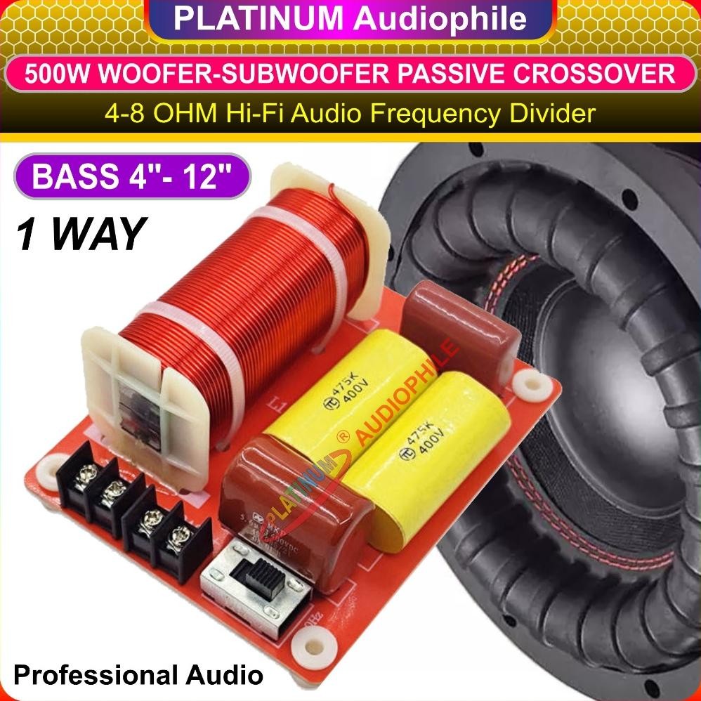 Crossover Pasif 1 Way Bass Woofer Subwoofer Passive Speaker Crosover WEAH-86A DiM
