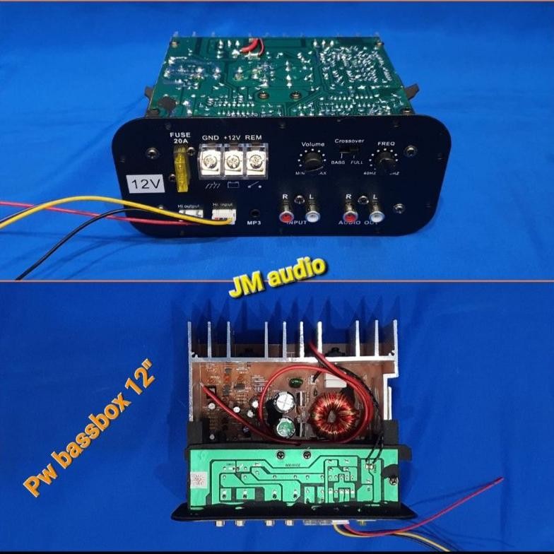 Power kit bass tube Aktif DC 12volt  buat angkat subwoofer 12inch max 450watt DiM