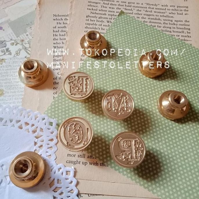 

New Stempel Lilin DIY Wax Stamp Head Alphabet J-R Seal Initial Huruf