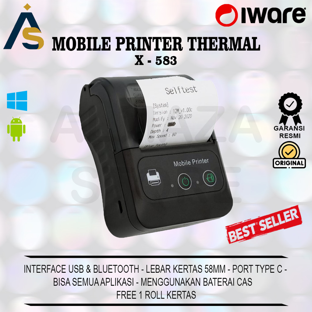 Mobile Printer Bluetooth Iware Mp-583 - Portable Printer Bluetooth Iware X583