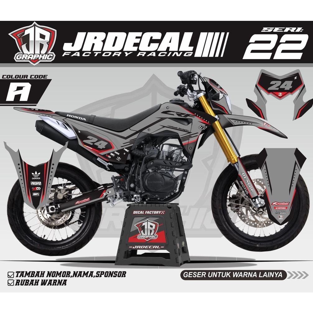 Decal CRF 150L Full Body Abu Abu - DEKAL STIKER CRF 150 L ABU ABU GREY FULLBODY - DECAL STICKER CRF 