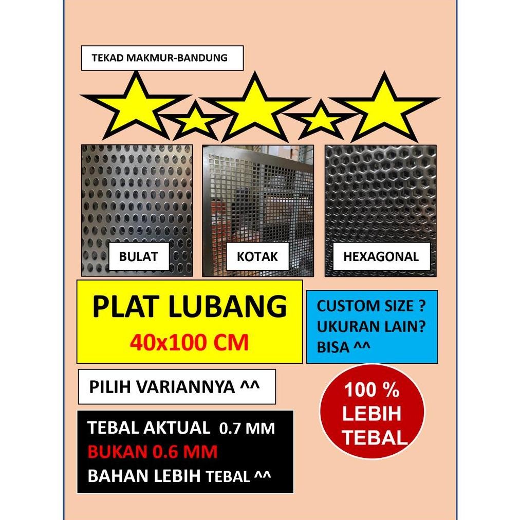 Plat 40x100 - Plat Besi Ram Speaker -  Ram Grill Plat Lubang - Ram Grill Box Sound DiM