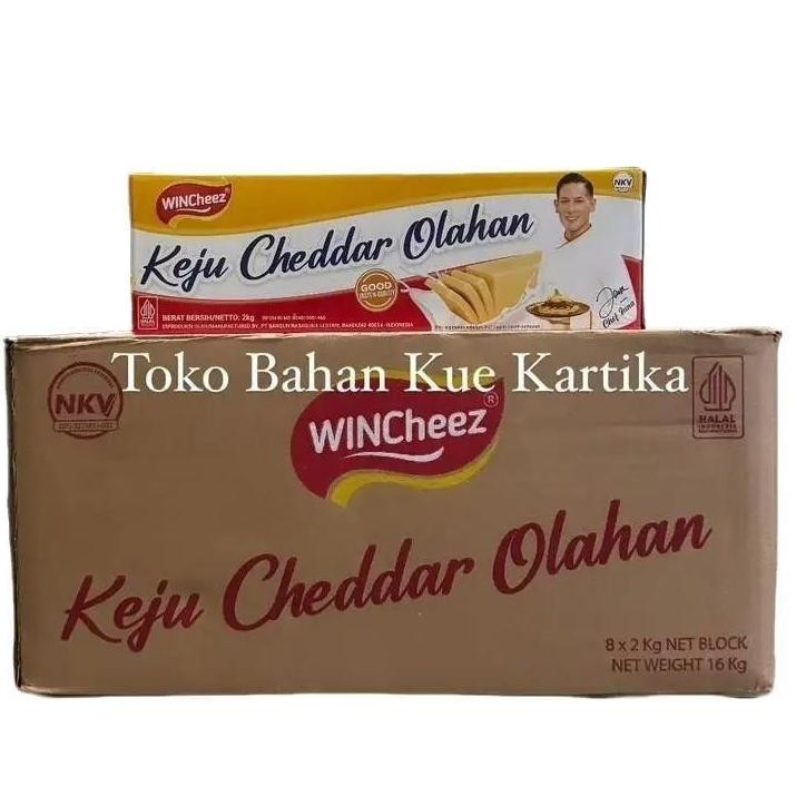 

Keju Wincheez Cheddar 2Kg Isi 8Pcs Dus