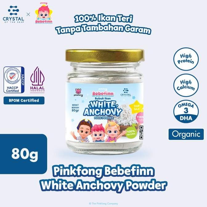 

Crystal of the Sea - Pinkfong Bebefinn White Anchovy Powder 80gr (Bubuk Ikan Teri Nasi) Makanan HS