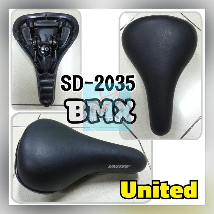 Sadel Saddle Jok Sepeda United SD-2035 Hitam Anak BMX Lipat Mini