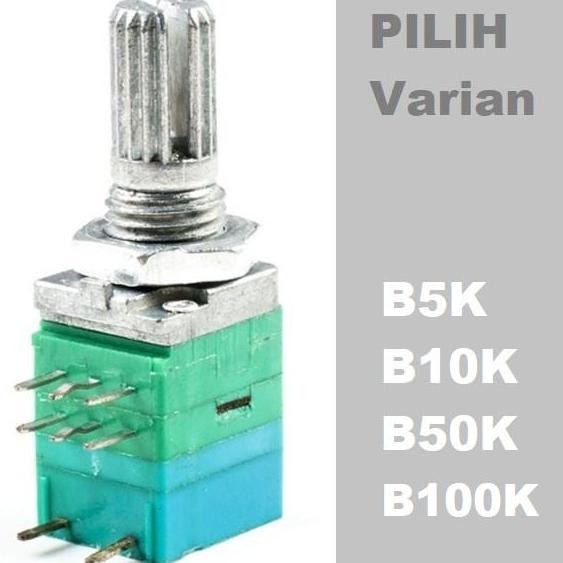 SEALED POTENTIOMETER POTENSIOMETER POTENSIO RK097 STEREO +SWITCH 50K