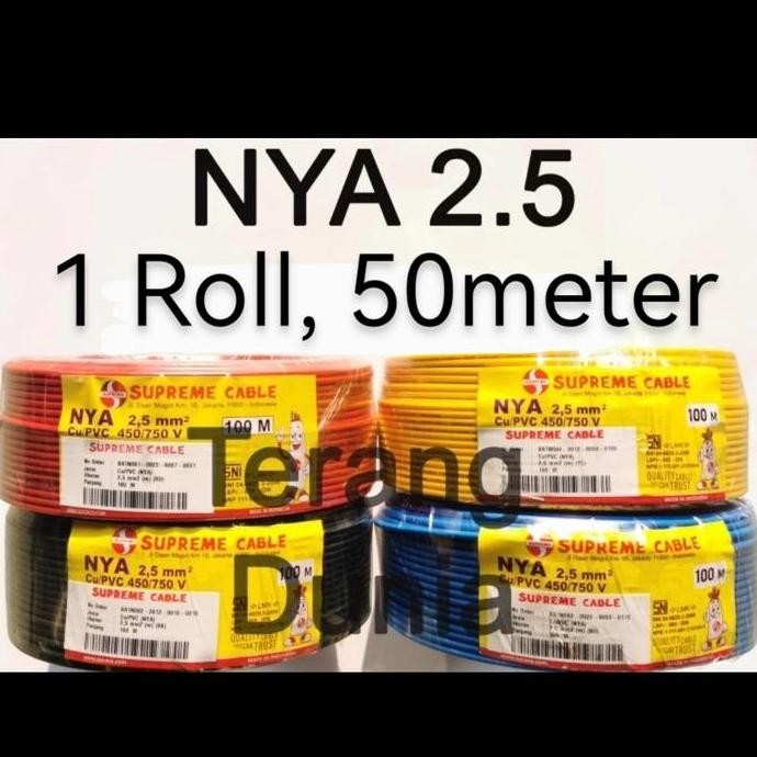 Kabel Tunggal Supreme Nya 2.5Mm Kabel Nya Supreme 2.5Mm Kabel Nya 2.5M