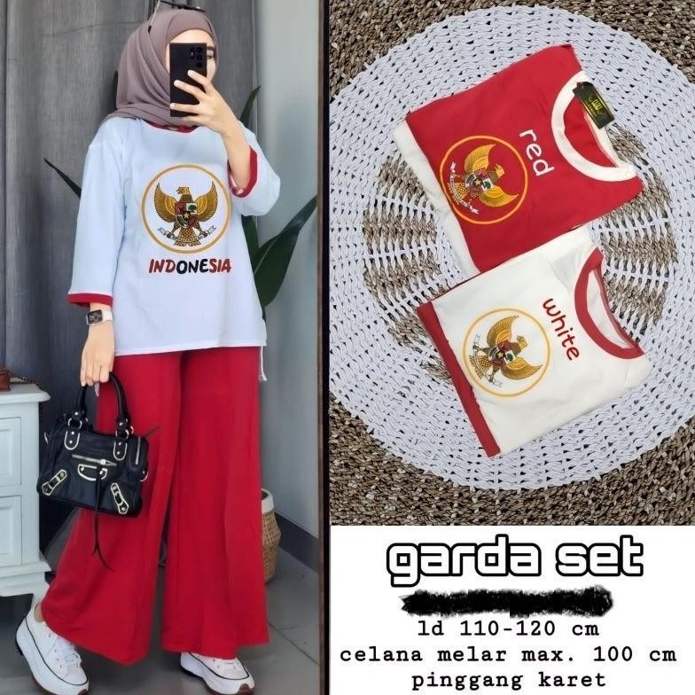 Setelan Wanita Dirgahayu Ke 78 // Baju Setelan 17 Agustus Wanita Merah Putih // Setelan Wanita Untuk