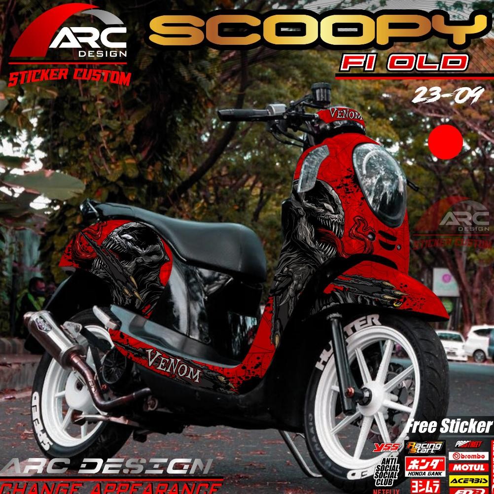 (COD) TERBARU Decal Sticker Scoopy Fi Lama Full body - Stiker Skotlet Variasi Honda Scoopy FI Old 20