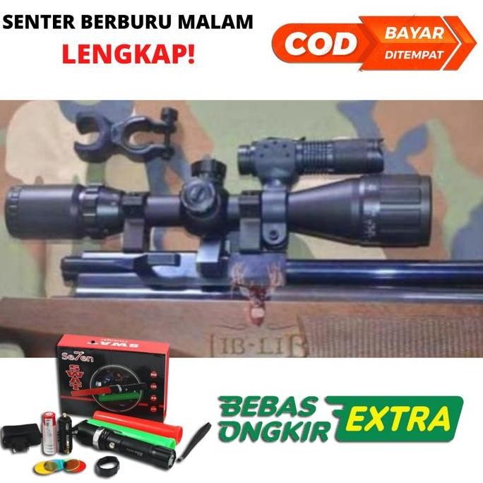PAKET SENTER SWAT LED 99000W LENGKAP + HOLDER BRACKET MOUNTING UNTUK PCP TACTICAL STOK TERBATAS
