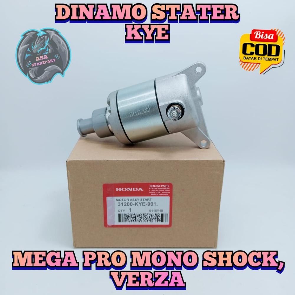 Dinamo stater KYE Asli Original Motor Honda New Megapro Monoshock 2010-2014 Mega Pro mp Mono SHok , 