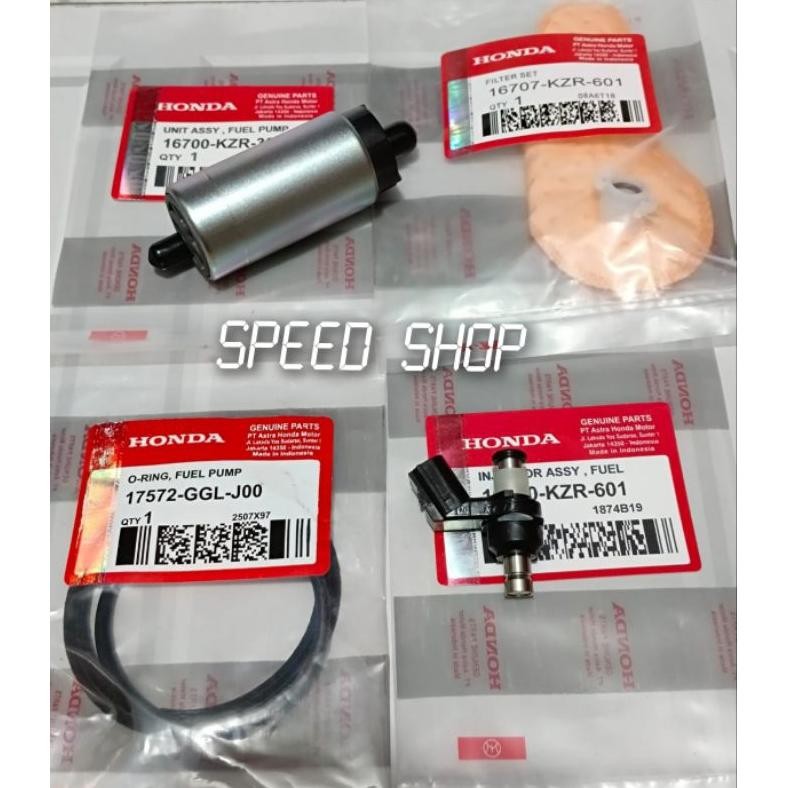 Paket 4aitem Rotak KZR+Filter fuel pump KZR+Oring+Injektor KZR Vario 125 Fi old Vario 125 esp LED Va