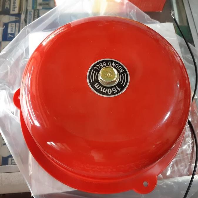 Bel Sekolah Round Bel Merah 150Mm