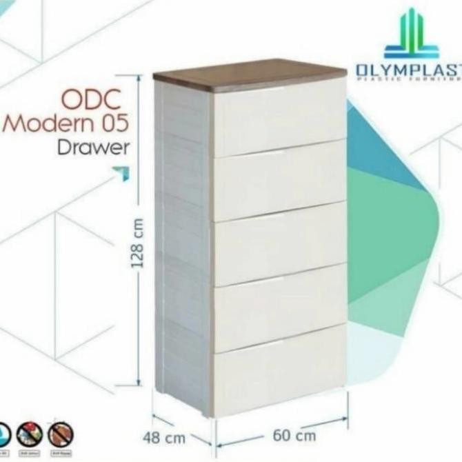 LEMARI PLASTIK OLYMPLAST 5 SUSUN / ODC 05 M / OLYMPLAST DRAWER 5 SUSUN