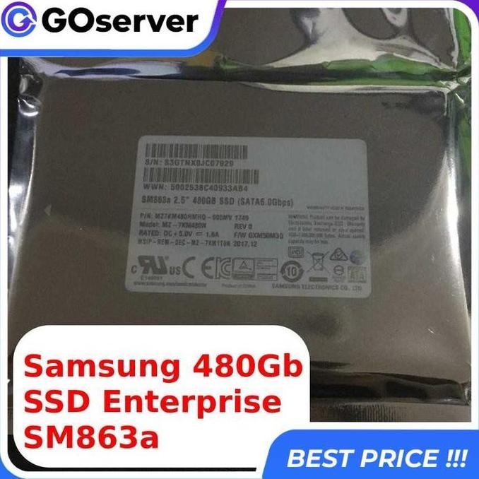 Samsung SSD Enterprise SM863a 480GB - Datacenter / Server Grade
