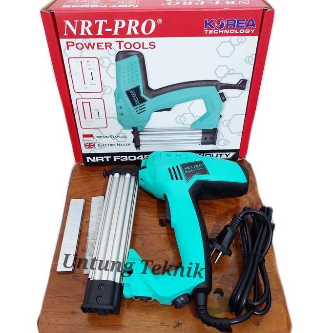 

Promo NRT PRO F304E Mesin Paku Tembak Staples Elektrik 2 IN 1 PAKU I dan U COD