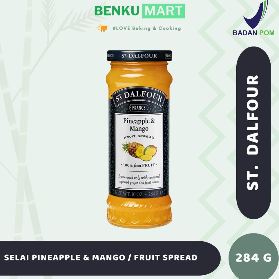 

Selai St. Dalfour Pine Mango Jam Fruit Spread 10 Oz 284 Gr