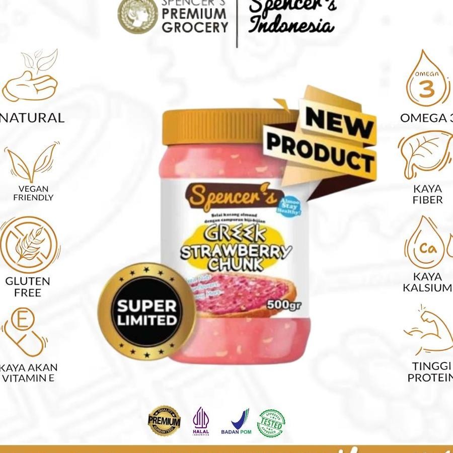 

Spencers Chia Spread Greek Strawberry Chunk G Selai Sehat Rendah Gula Gluten Free