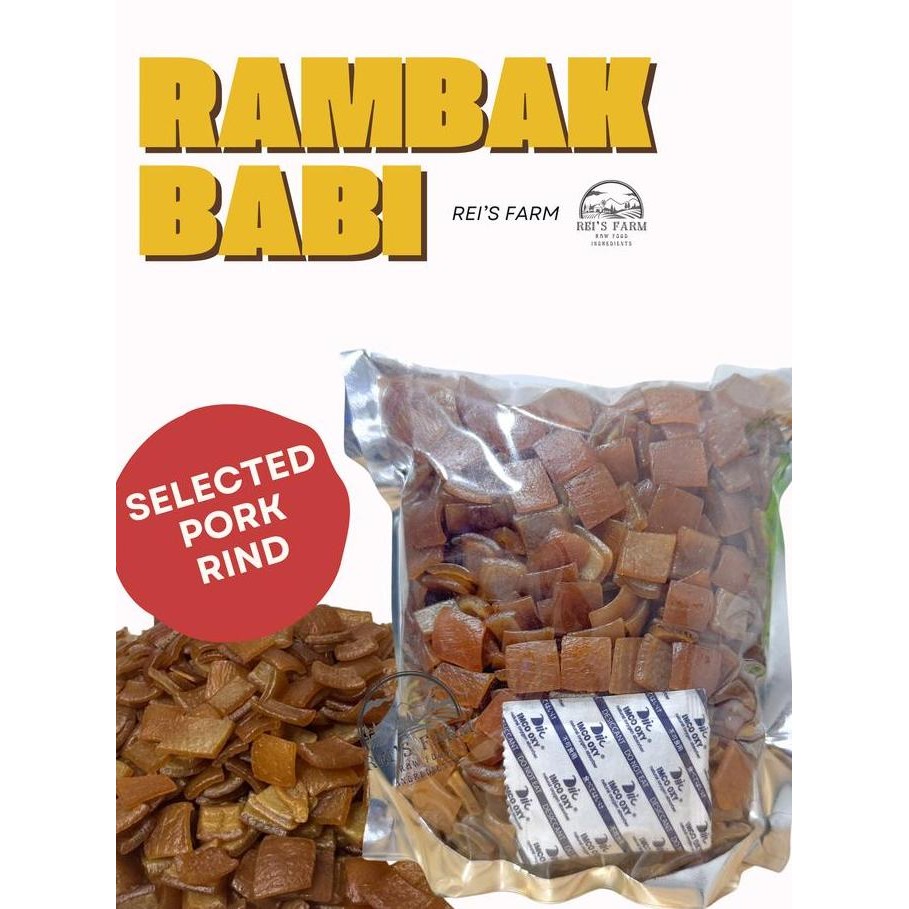 

Rambak Kerupuk Kulit Babi Mentah Pork Rind Pellets IMPORT1KG-250GR