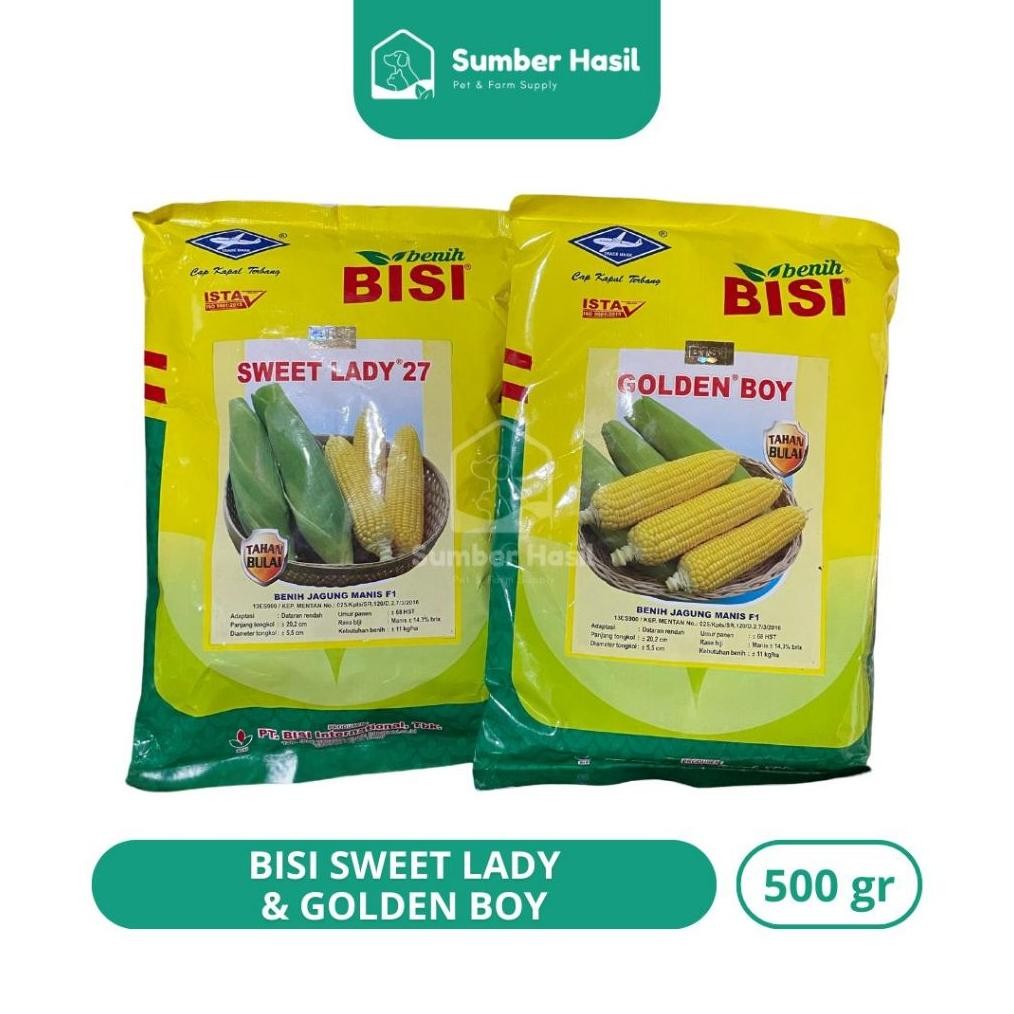 Benih Jagung Manis 500Gram Bisi Bibit Jagung Manis Sweet Lady & GOLDEN BOY Original