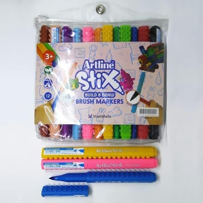 

Promo Artline Stix Brush Marker Set 12 Warna Kuas Spidol Warna Lengkap