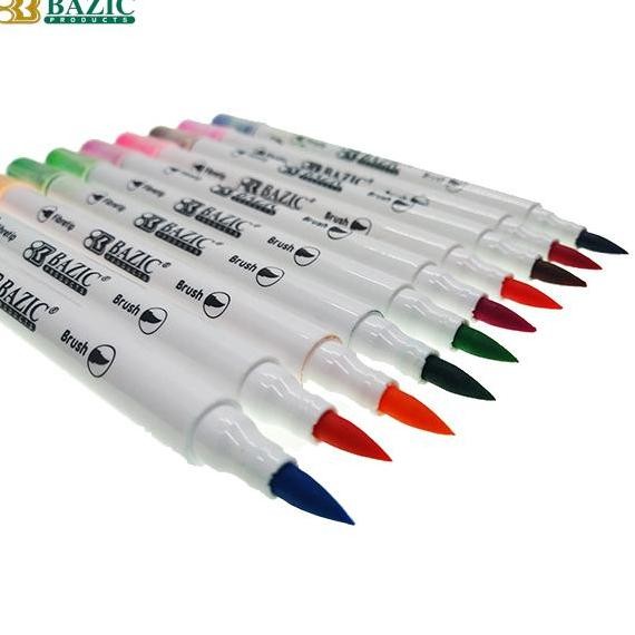 

Promo Bazic Dual Tip Brush Marker Set 48 Colors - Spidol Gambar Warna