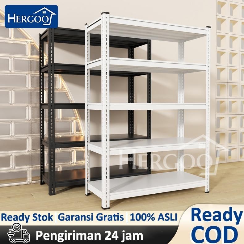 Ready Stok100% Besi Rak Besi Susan 5/6 Tingkat Rack Besi Tinggi 150CM/180CM/200CM Rak Susun Besi Ser