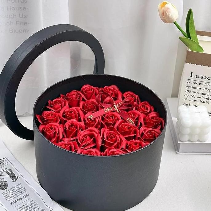 Bloom Box Soap Flower Bunga Sabun Rose / BIG BloomBox Mawar Artificial DS