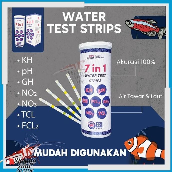 Murah 7 In 1 Water Test Kit Ebi Kh Gh Nitrit Nitrat Alat Tes Air Aquarium
