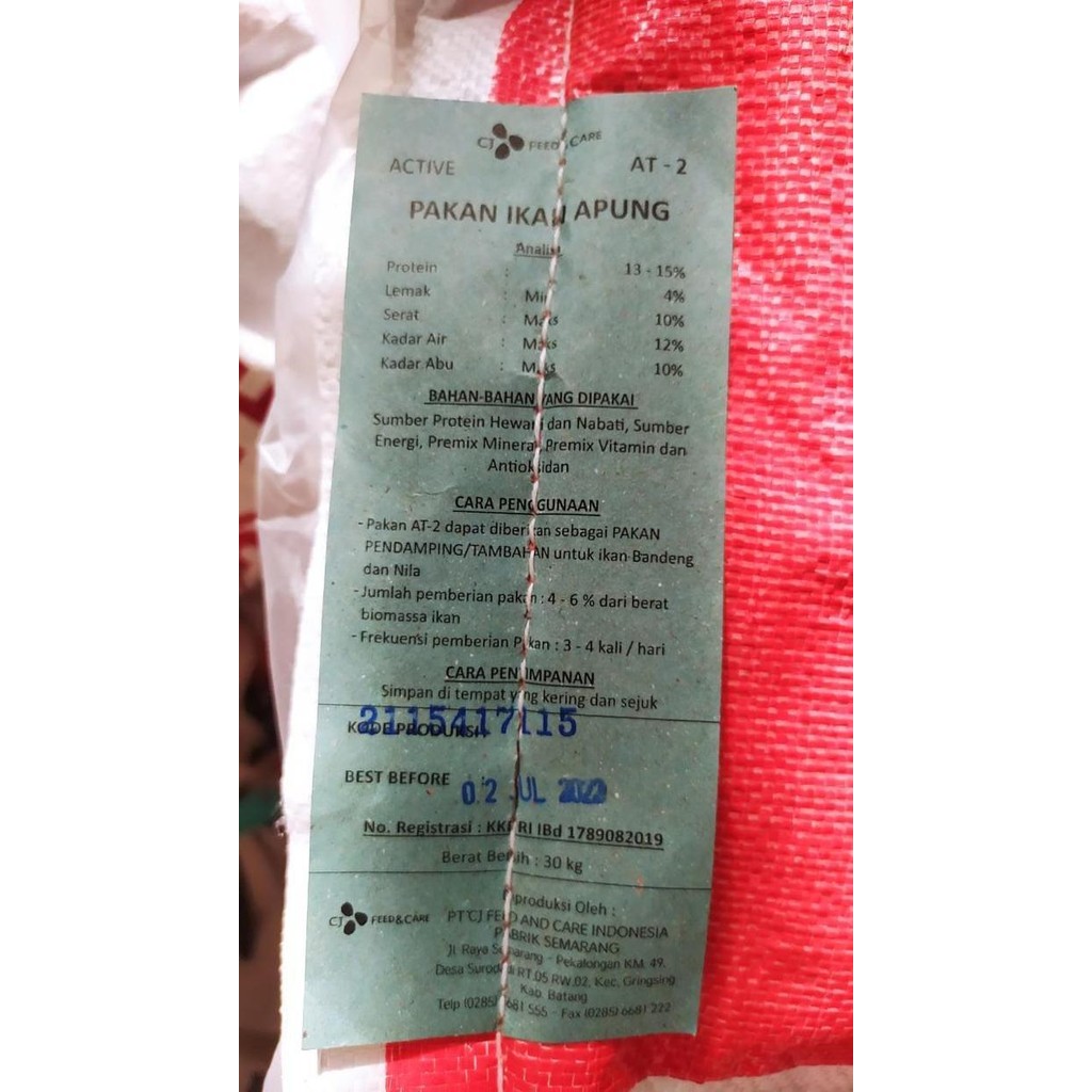 Pakan Pelet Ikan Apung Active Utk Ikan Nila Lele Gurame 1 Karung 30Kg