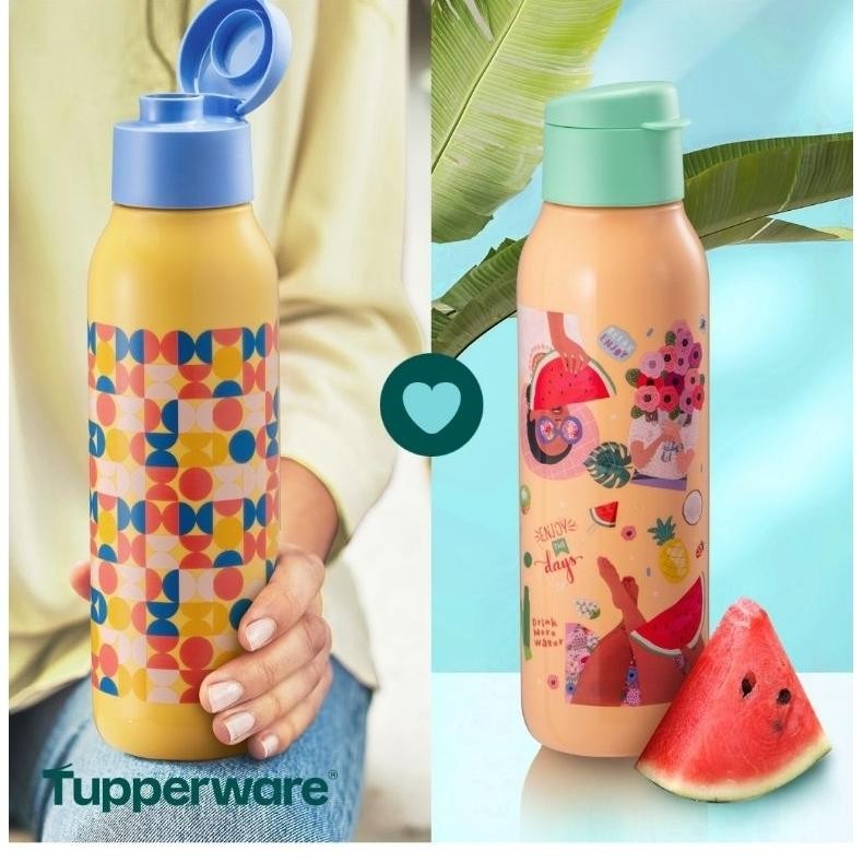 Eco Fancy 750ml Tupperware Warna Solid Flip