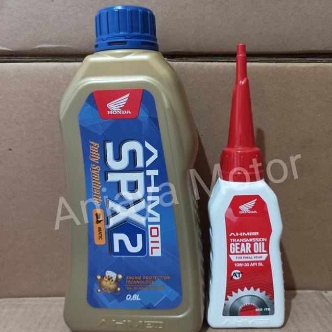 READY OLI MESIN SPX2 + OLI GARDAN AHM ORIGINAL HONDA PCX VARIO BEAT SCOOPY