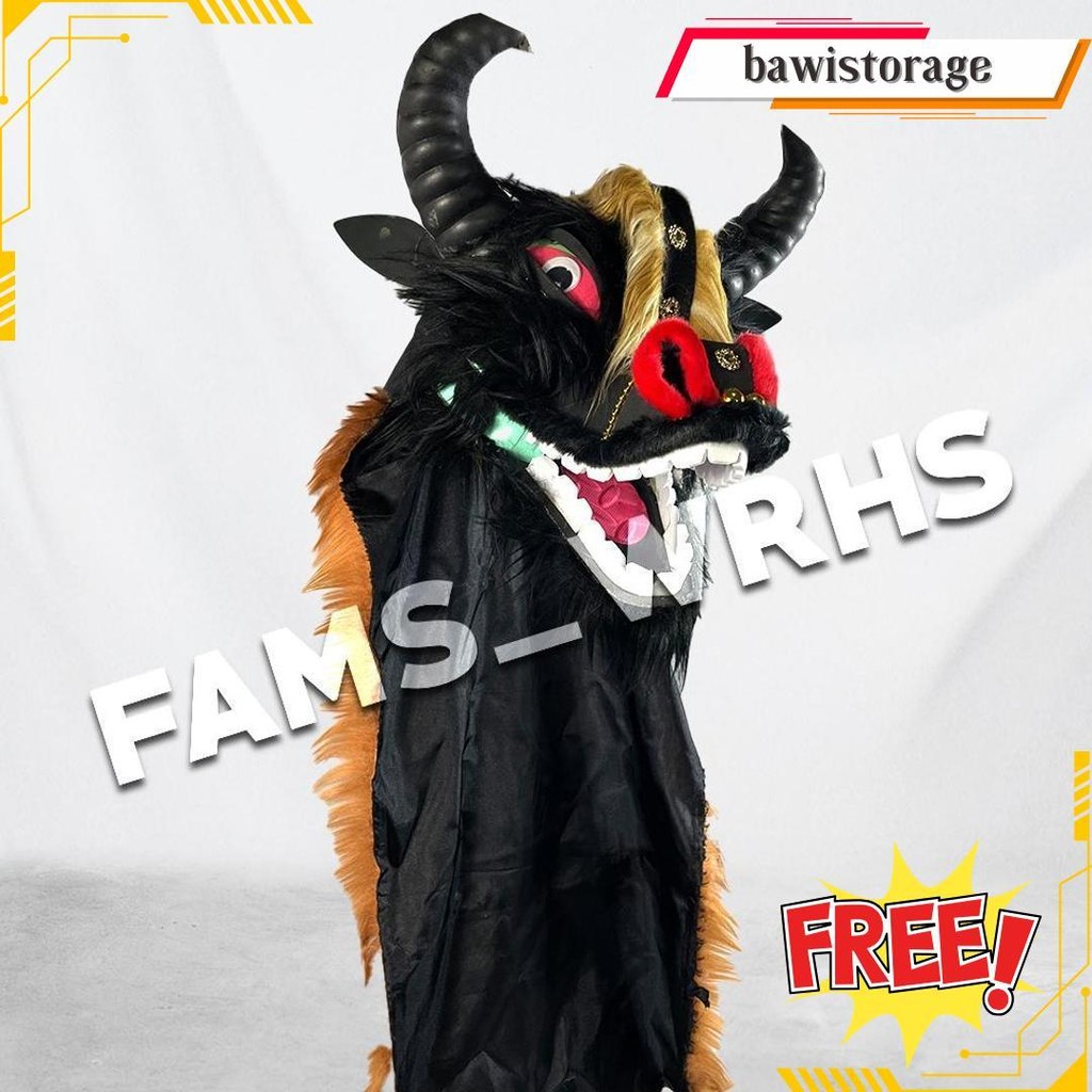 Bantengan Mangap Spons Topeng Bantengan Kerbau Cod