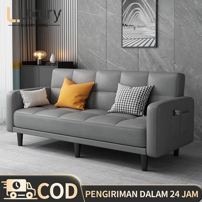 Sofa Bed / Multifungsi Sofa Bed 3-4 Seater / Sofa Bed Kain Abu