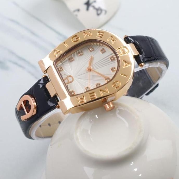 new  JAM TANGAN WANITA AIGNER VERONA NUOVO TALI KULIT CHASE STAINLESS WATER RESISTANT INCLUDE BOX KA