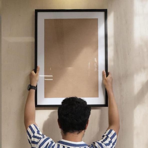 ready stock !!! Black Fiber Frame - Bingkai Fiber Hitam Pigura Minimalis