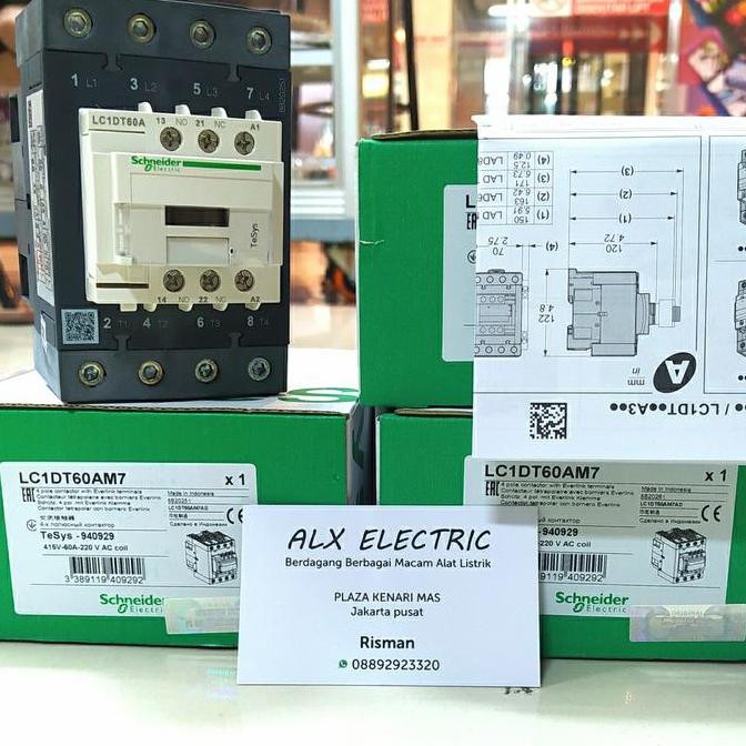 Kontaktor Schneider Lc1Dt60Am7 Lc1Dt60 Lc1Dt60A 220V Original