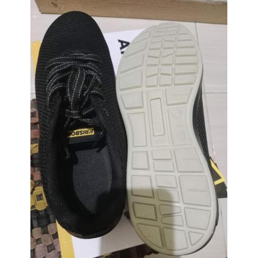 new  Krisbow Sepatu Safety Shoes Ares Hitam - Sepatu Pengaman Kerja Krisbow Ares Hitam