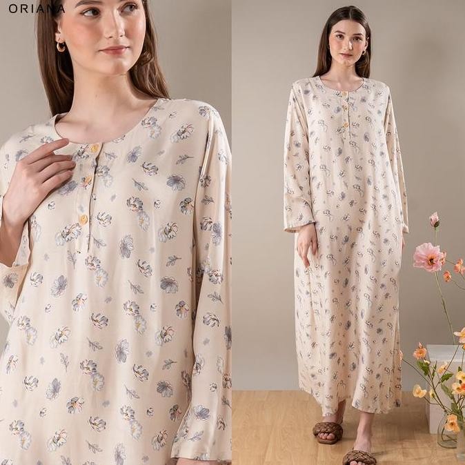 baru Oriana Homewear Daster Gamis Laiqa Collection | Daster Panjang Gamis Busui Hijab Friendly